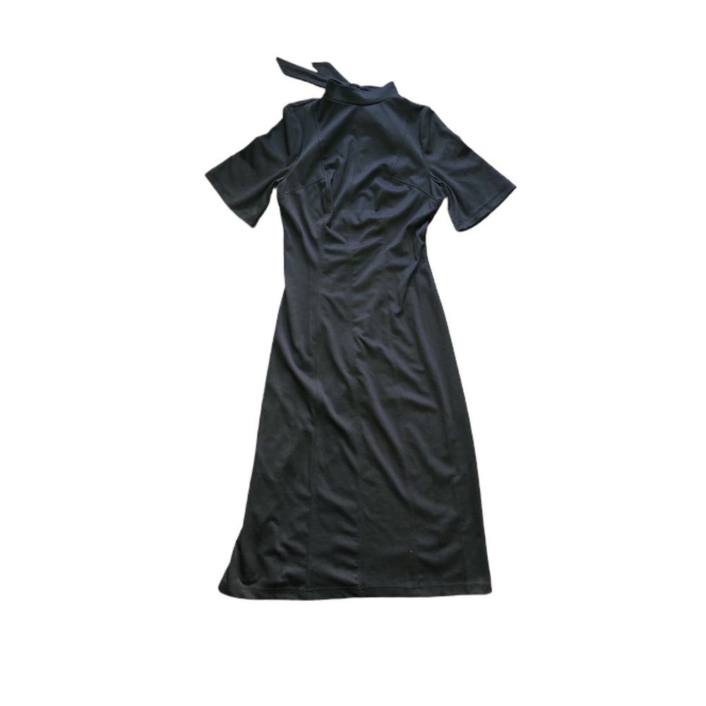 Who What Wear High Neck Back Tie Midi Dress - Picture 3 of 6